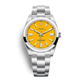 Rolex Oyster Perpetual 41mm with a yellow dial