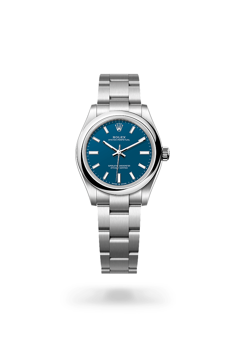 Rolex Oyster Perpetual 31 (reference M277200-0017) in Oystersteel with a blue dial