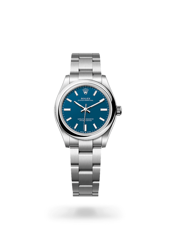 Rolex Oyster Perpetual 31 (reference M277200-0017) in Oystersteel with a blue dial
