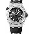 Audemars Piguet Royal Oak Offshore Diver 42mm watch with a stainless steel case, black Mega Tapisserie dial
