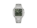 Patek Philippe Cubitus 5821/1A-001 watch in stainless steel with a sunburst olive green dial.